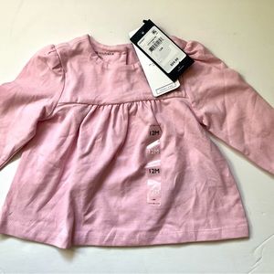Tommy Hilfiger Baby Girls Pink Long-Sleeve Top Size 12 months NWT